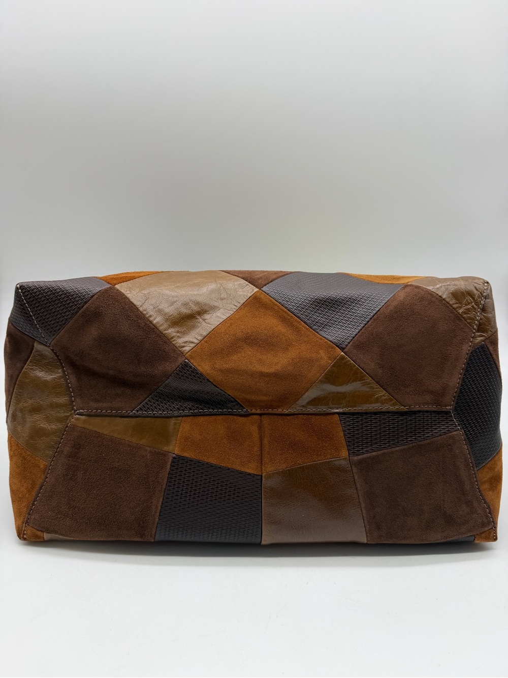 MARC JACOBS The Suede Patchwork Sack large hobo shoulder bag + Dust bag BROWN - Picture 16 of 16